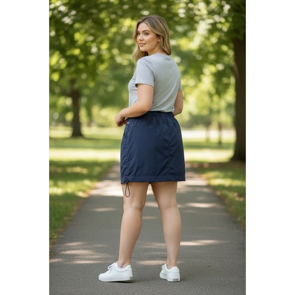 Columbia Women’s Hiking Skort Size 2X Blue Stretch Outdoor Skirt Built-In Shorts